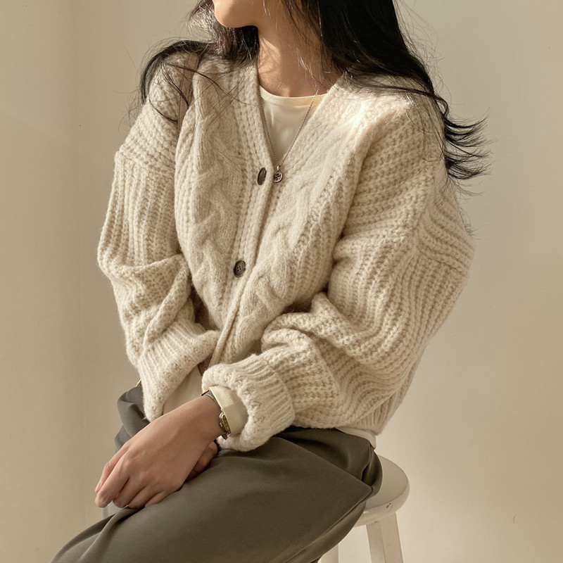 Loose sweater autumn and winter cardigan for women