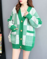 Thick lazy style cardigan knitted coat for women