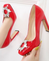 Large yard sun flower high-heeled shoes for women