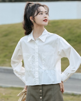 Large pockets simple shirt for women