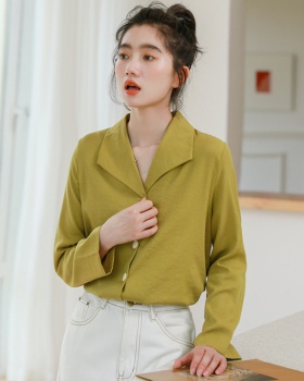 Loose Casual tops autumn long sleeve shirt for women