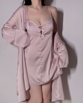 Ice silk lace sling pajamas enticement spring and summer nightgown