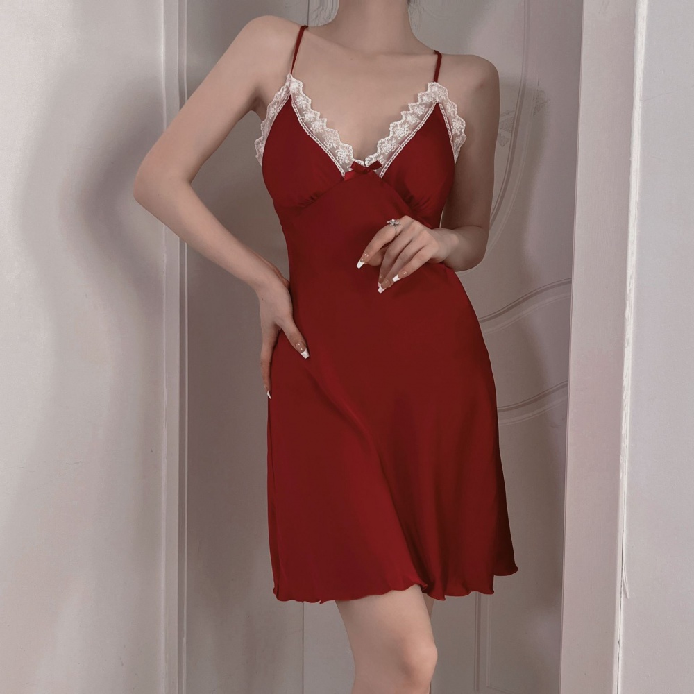 Lace sexy pajamas enticement night dress for women