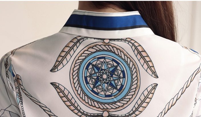 Printing autumn shirt chiffon colors tops for women