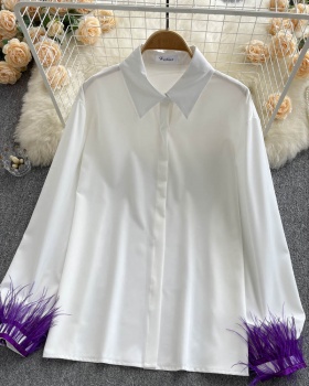 Unique temperament small shirt all-match long sleeve tops