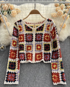 Crochet France style tops national style coat for women
