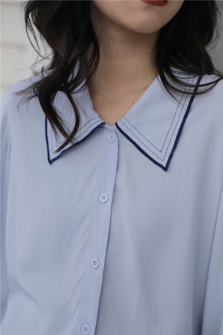 Long sleeve puff sleeve Korean style shirt for women