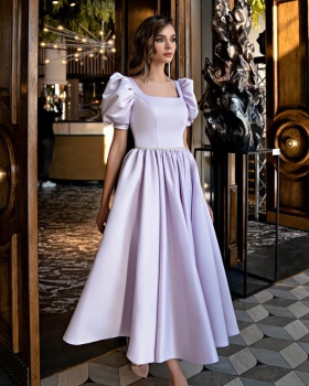 European style pure lady dress slim dress