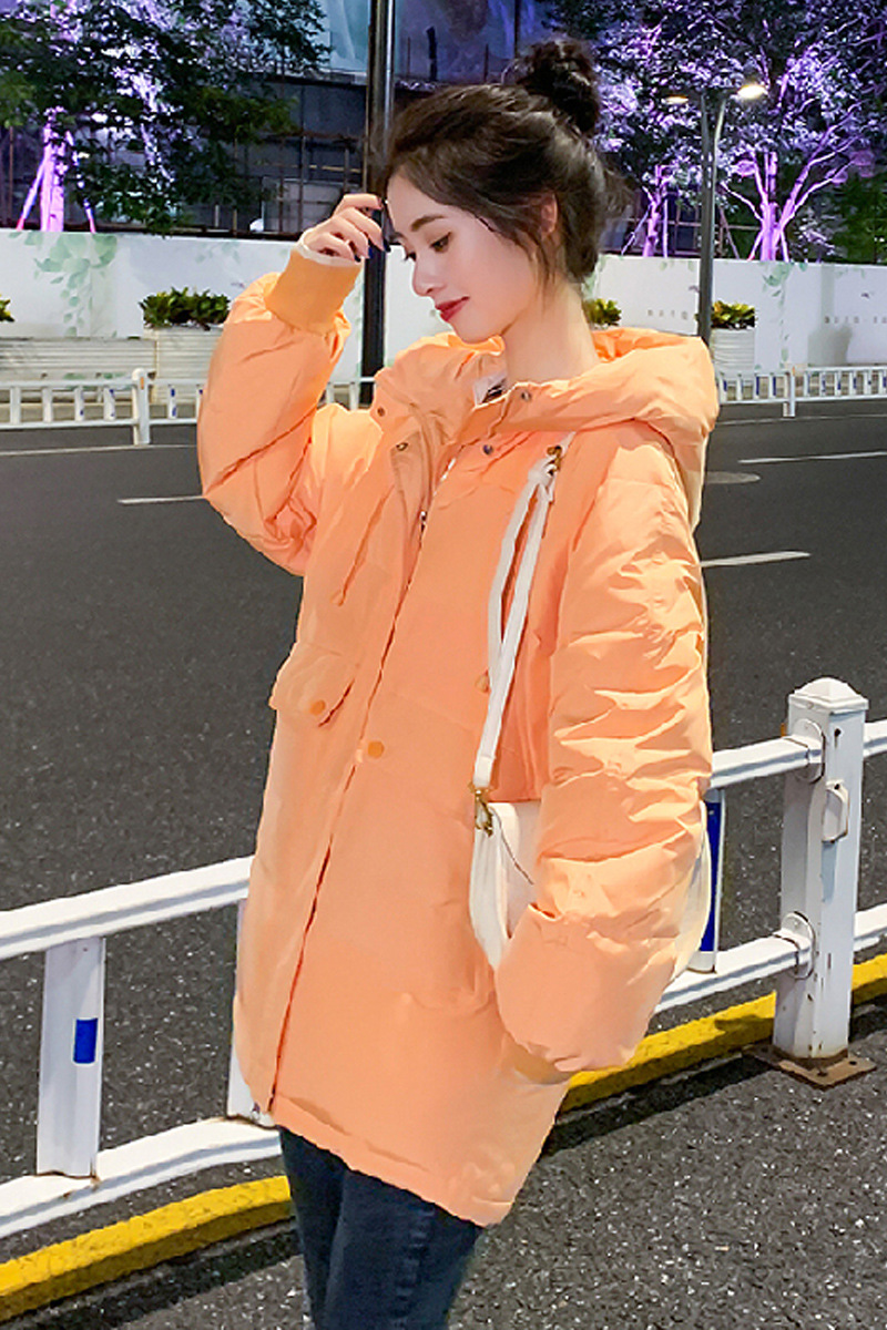 Thick long winter coat Korean style all-match cotton coat