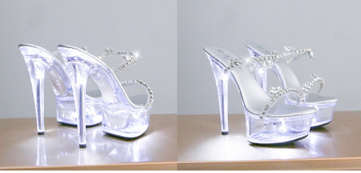 Crystal high-heeled shoes rhinestone shoes for women