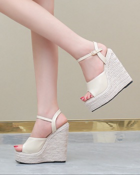 Summer sandals fish mouth high-heeled shoes