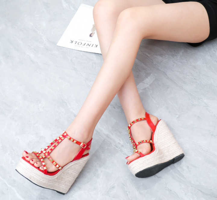 European style weave shoes slipsole sandals for women