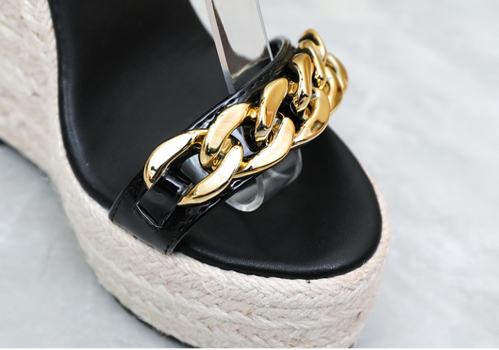 Metal buckles shoes hemp rope sandals for women