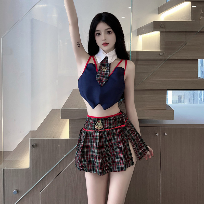 College style short skirt 2pcs set for women