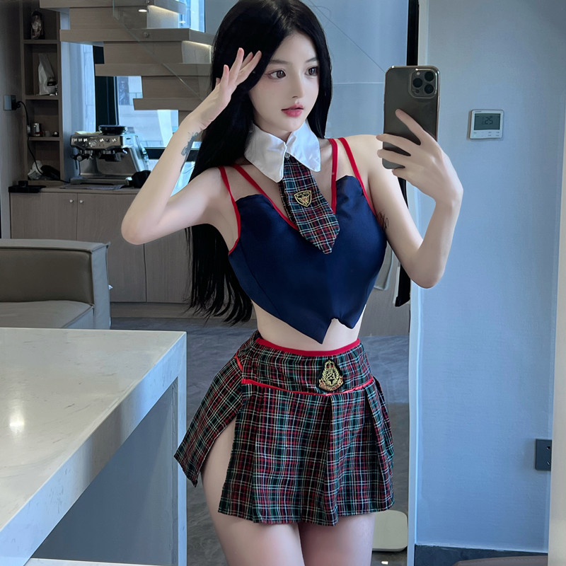 College style short skirt 2pcs set for women