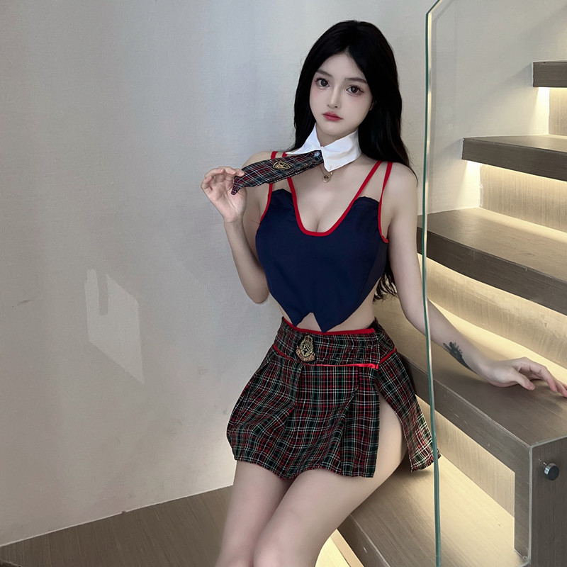 College style short skirt 2pcs set for women