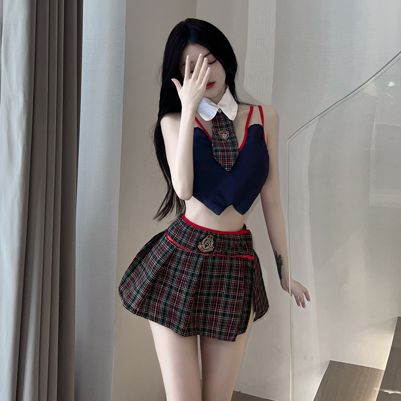 College style short skirt 2pcs set for women