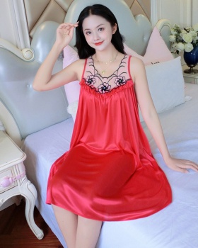 Long middle-aged summer sexy night dress for women