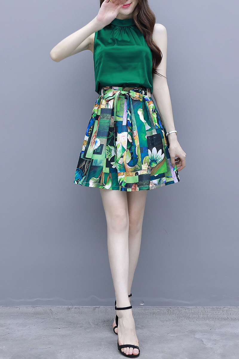 All-match tops Korean style skirt a set for women