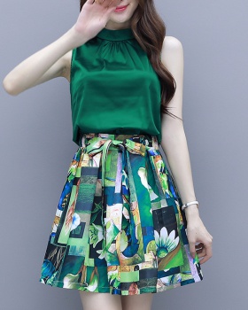 All-match tops Korean style skirt a set for women