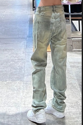 Unique European style jeans straight pants for women