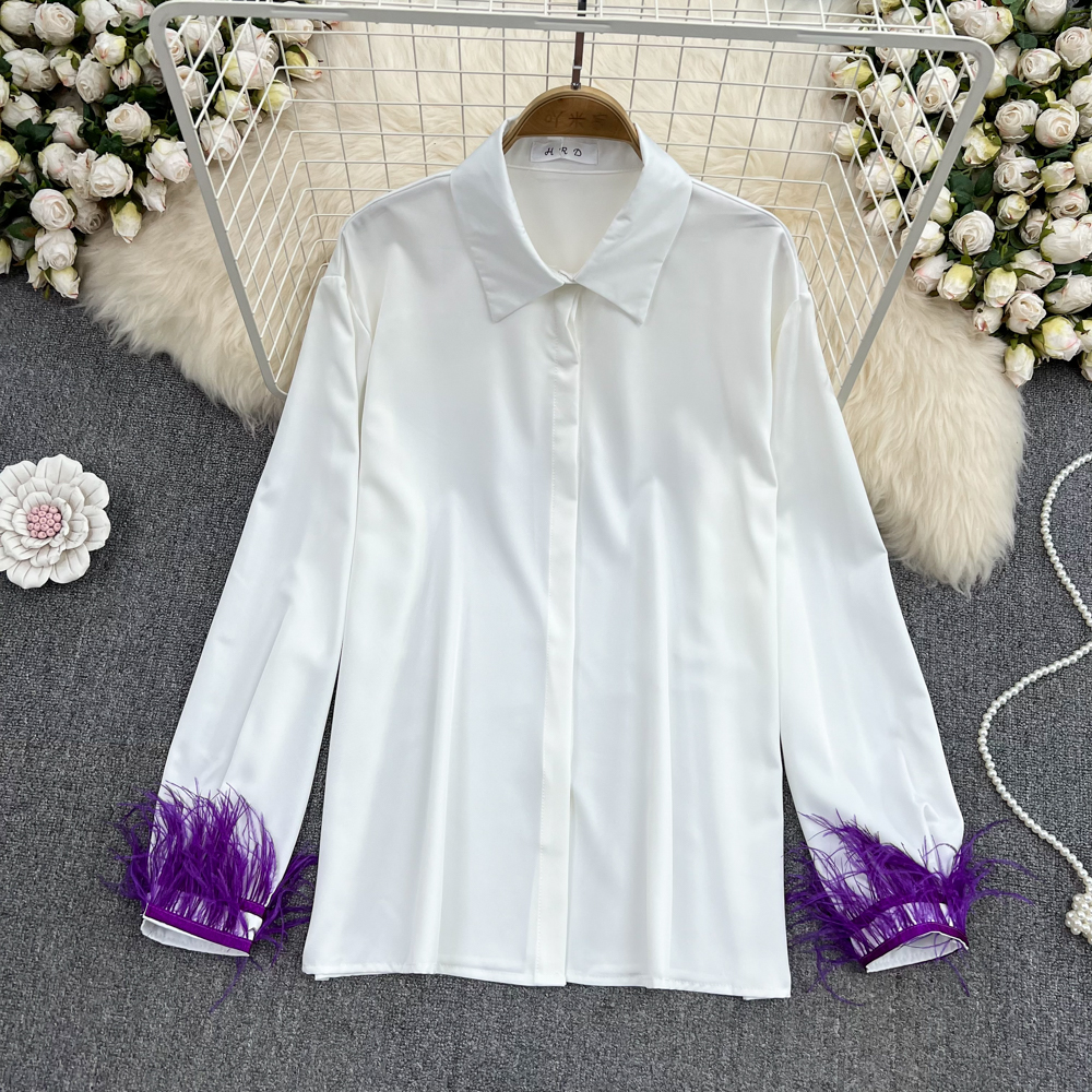 Loose long sleeve tops autumn shirt for women