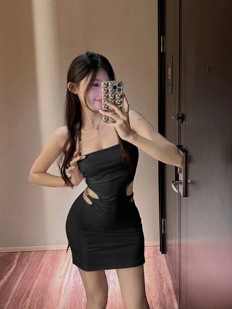 Pure spicegirl package hip short hollow dress for women