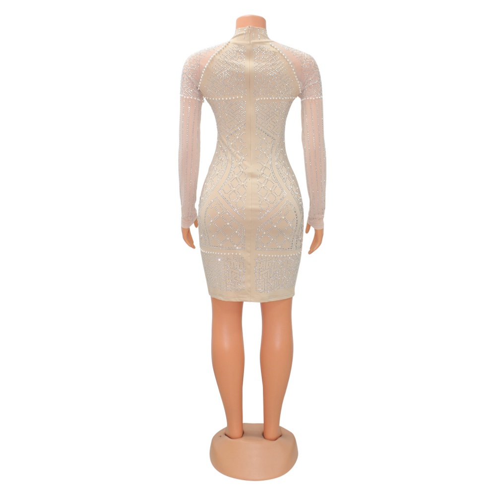 Nightclub European style sexy gauze dress for women