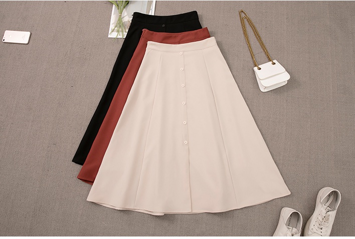 Big skirt high waist all-match thigh autumn long skirt