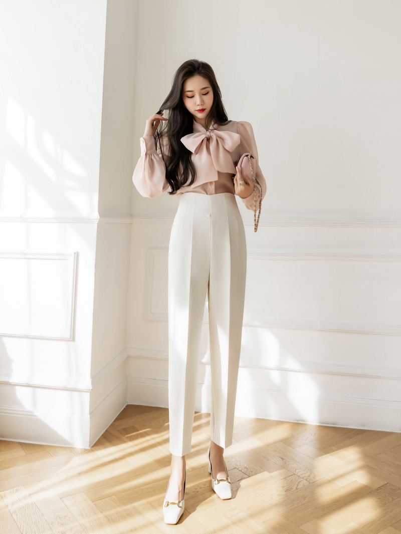 Autumn Casual high waist pants bud feet business suit