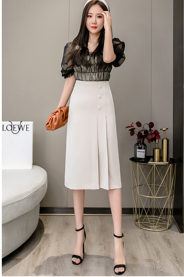 High waist long dress autumn skirt for women