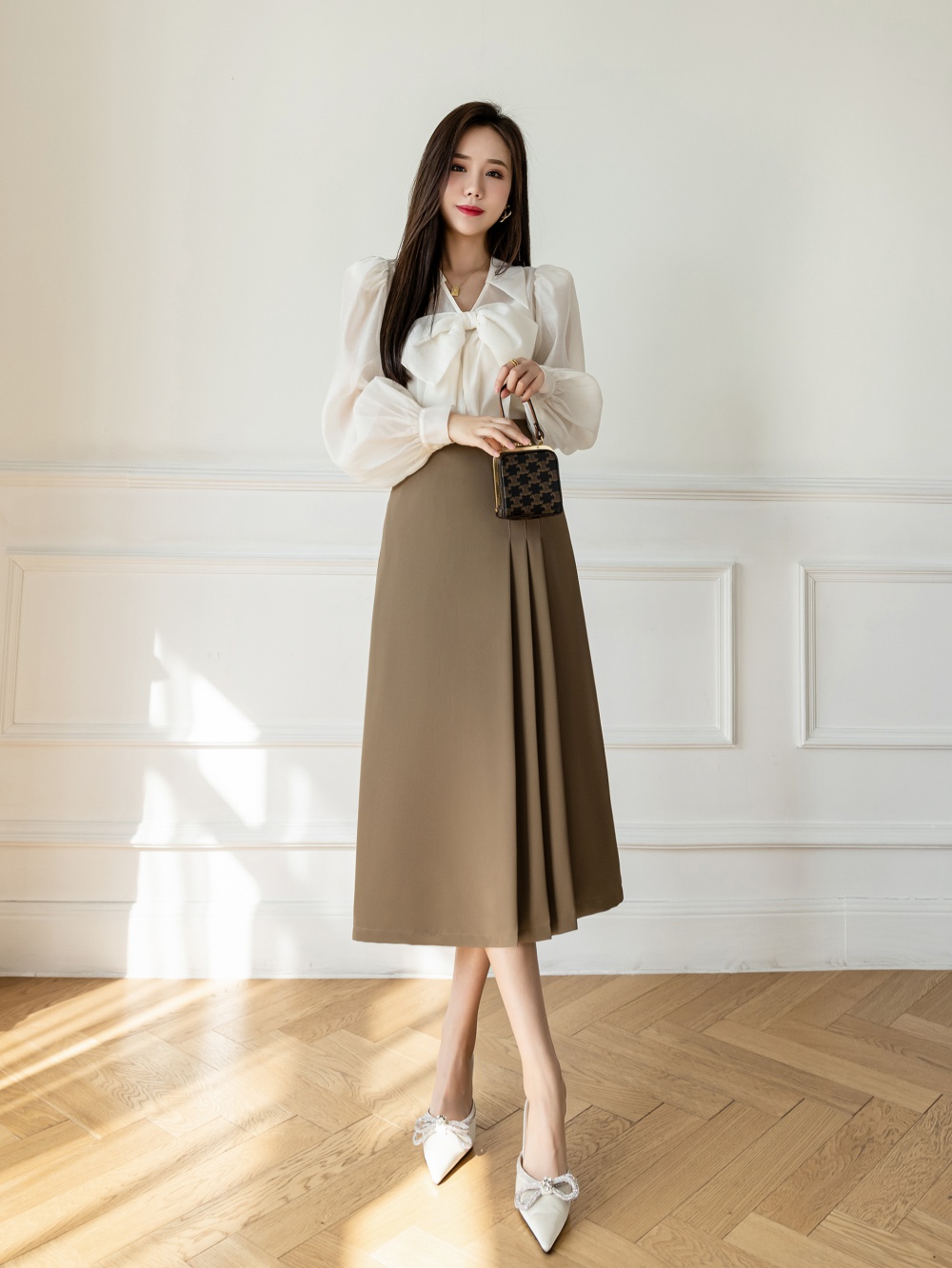 Autumn business suit high waist long skirt for women