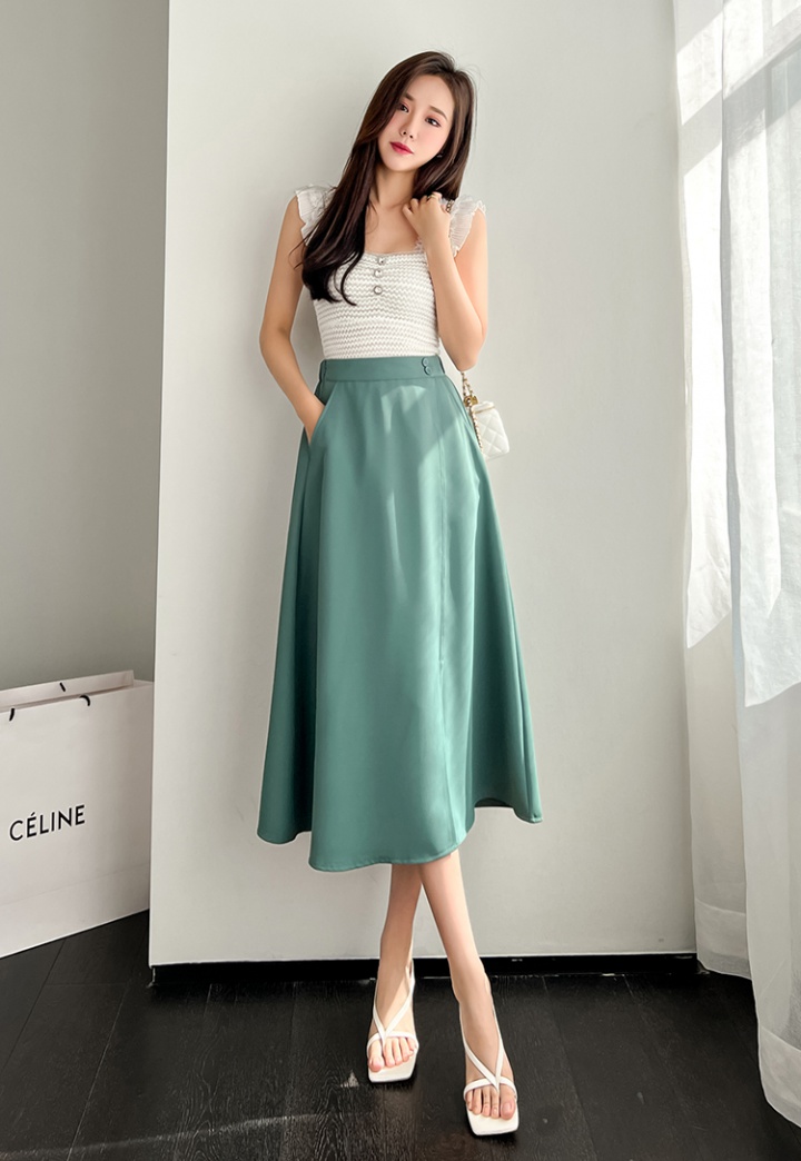 Big skirt slim high waist long skirt long autumn skirt for women