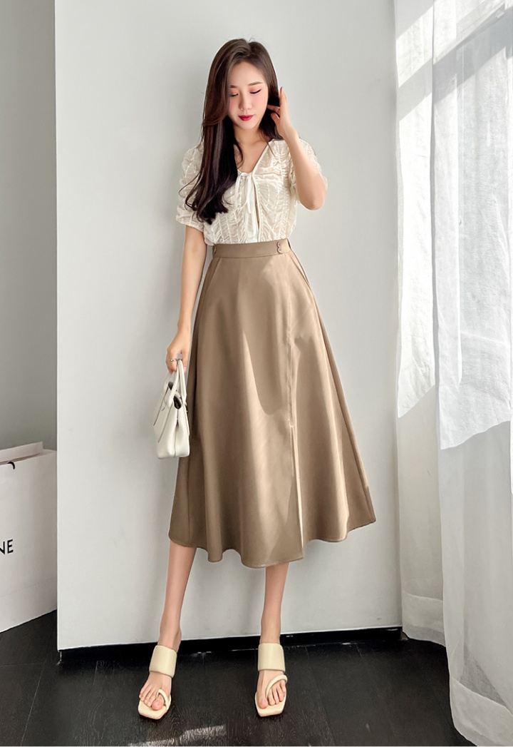 Big skirt slim high waist long skirt long autumn skirt for women