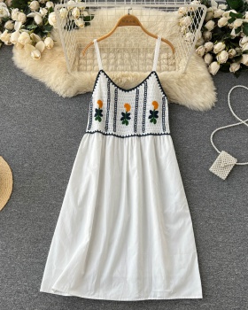 Loose crochet lady dress summer hollow dress for women