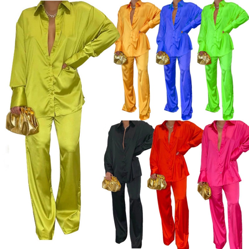 Multicolor Casual loose shirt 2pcs set for women