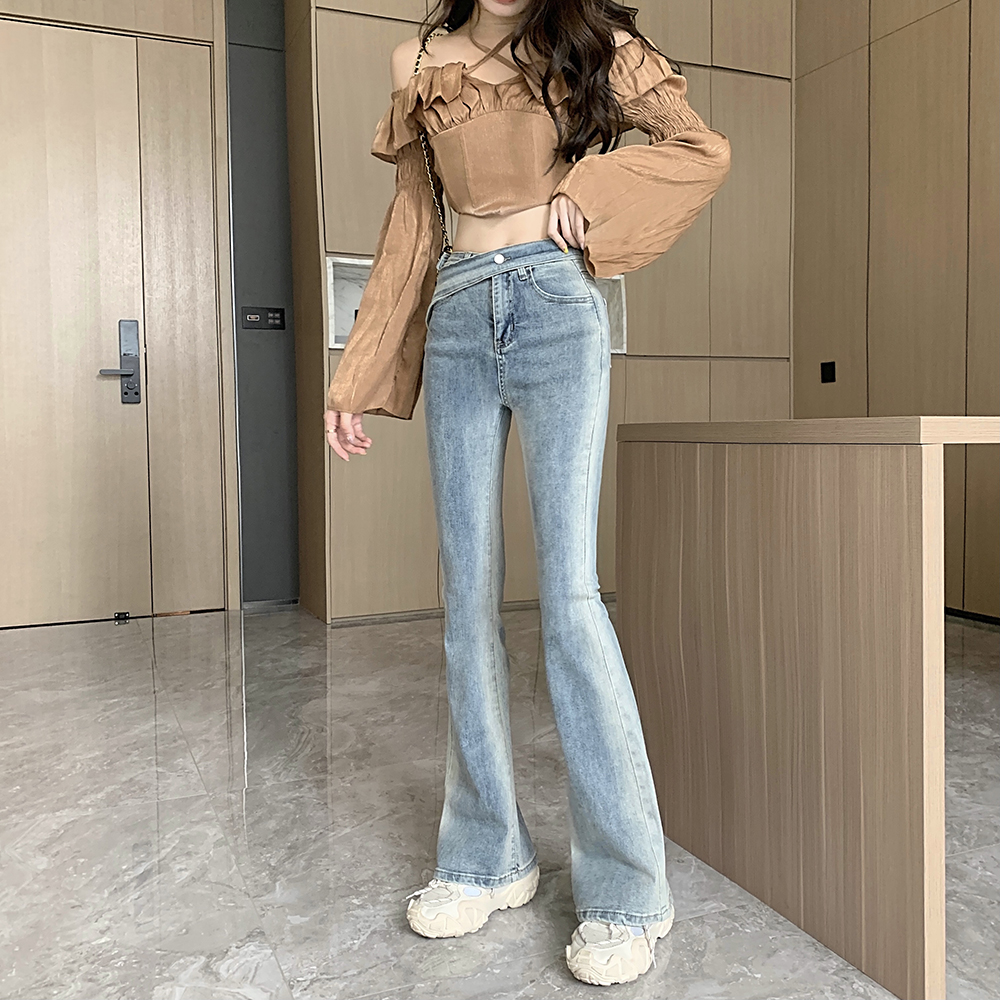 High waist tight jeans spicegirl pants for women