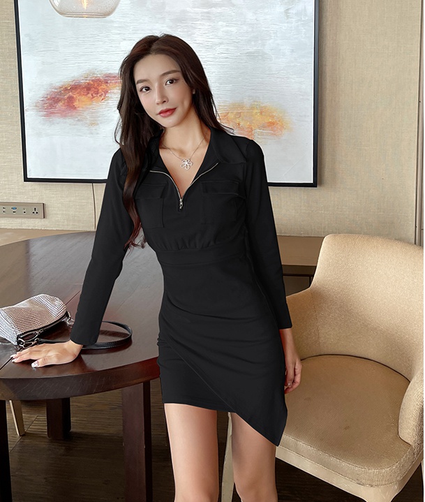 Long sleeve spring and autumn dress for women