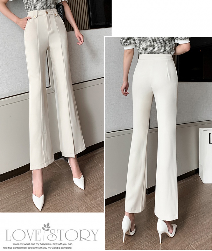 Korean style Casual drape long pants slim split pants