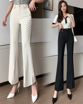 Korean style Casual drape long pants slim split pants