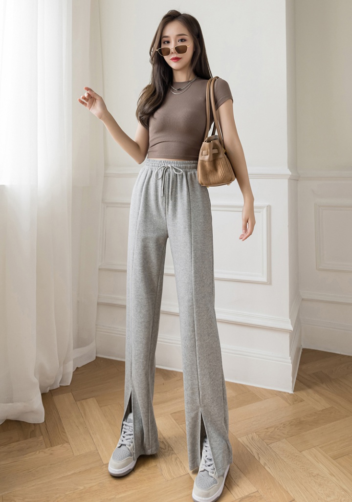 Loose sports sweatpants split long pants for women