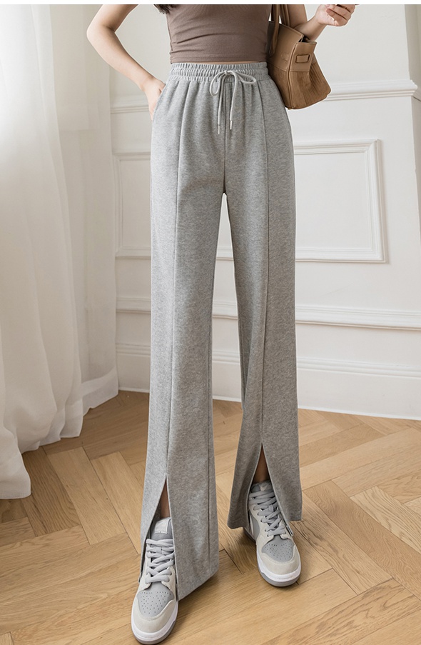 Loose sports sweatpants split long pants for women