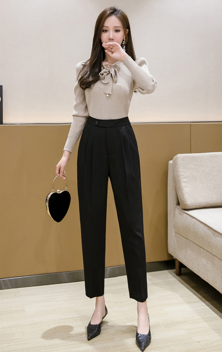 Feet loose high waist pants harem autumn suit pants