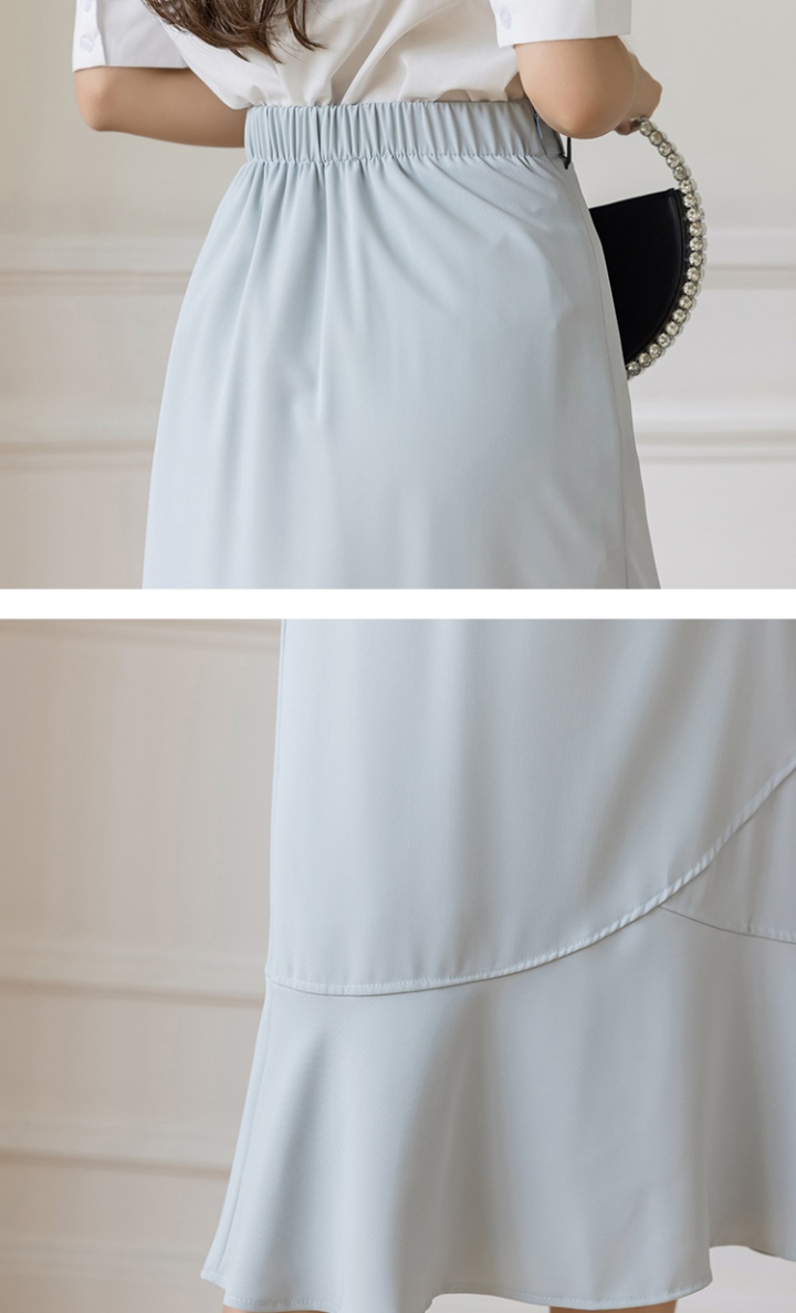 Autumn splice long long dress all-match elastic skirt for women