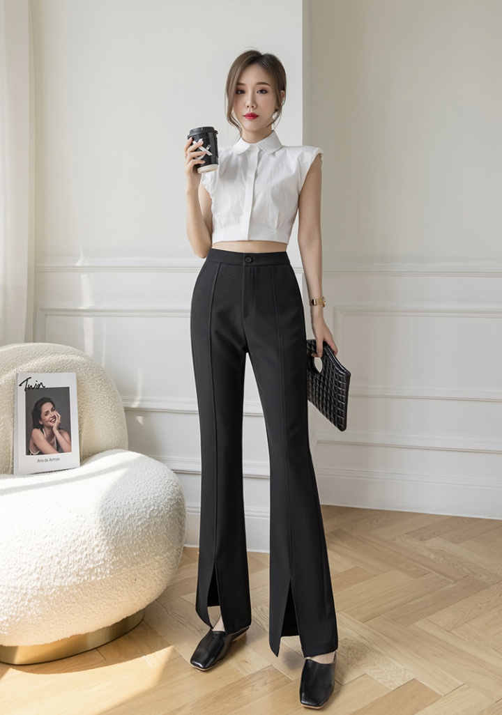 Autumn Korean style pants split drape suit pants for women