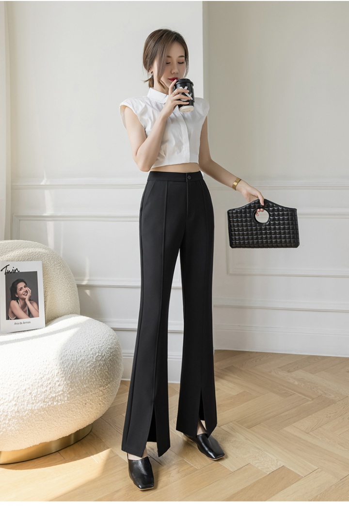 Autumn Korean style pants split drape suit pants for women