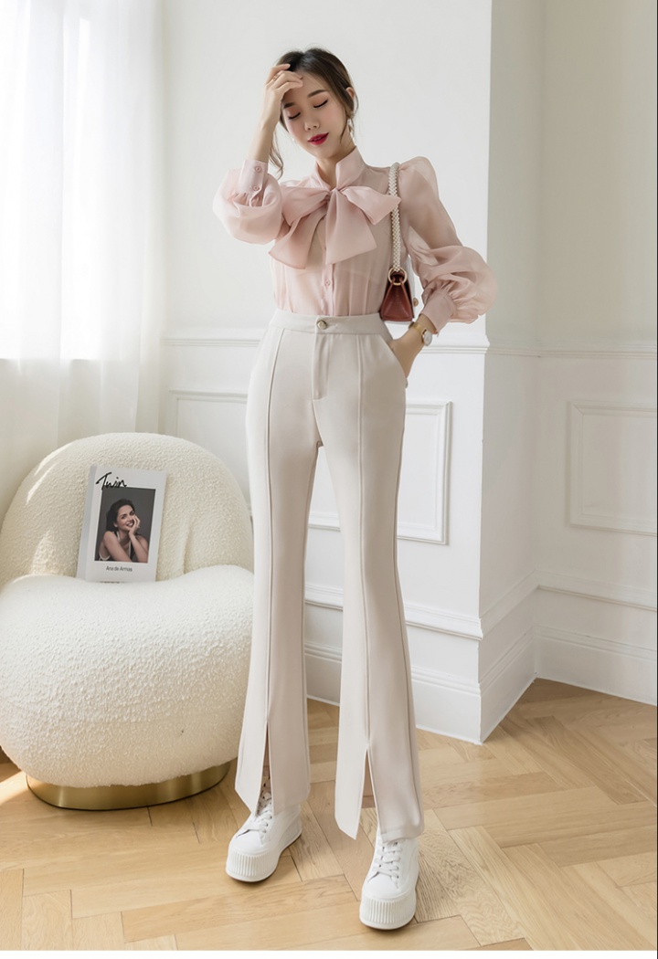 Autumn Korean style pants split drape suit pants for women