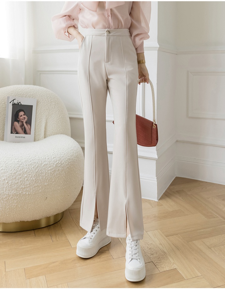 Autumn Korean style pants split drape suit pants for women