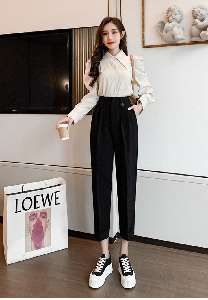 Autumn Korean style long pants high waist business suit