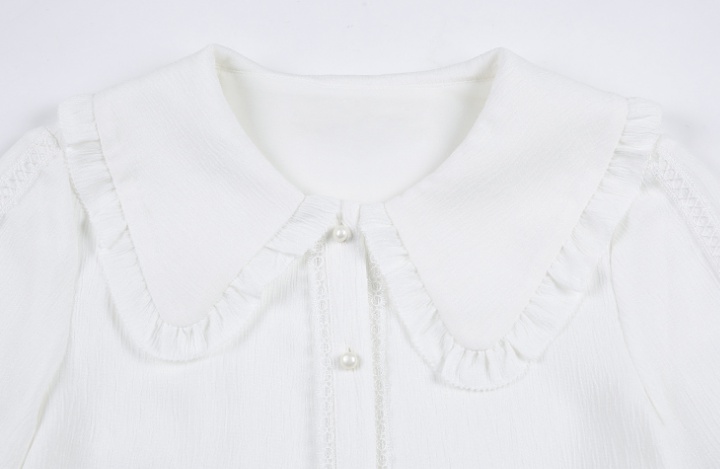 Autumn all-match chiffon shirt white shirt for women